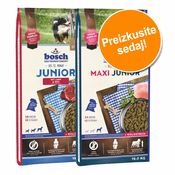 Varčno pakiranje: 2x15 kg Bosch Junior v mešanem pakiranju - Junior jagnjetina & riž / Medium Junior
