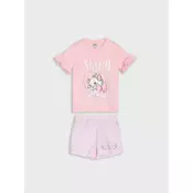 Sinsay - Pamukna dvodelna pidžama sa printom Marie - pastelno roze