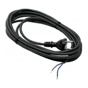 GUMIJASTI NAPAJALNI KABEL Z RAVNIM VTIČEM 5M 3x1,5MM2 16A IP44 ČRNEGA OBLIKOVALCA