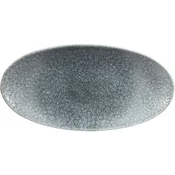 CHURCHILL Raku Topaz Blue plitev ovalni krožnik, dolžina: 299 mm (12 kos)