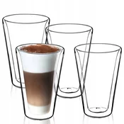 KADAX 4x veliki dvojnstenski termos kozarci za kavo, čaj in latte, 470 ml