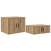 Ormaric za pohranu 2 pcs Umjetnicki hrast 103 x 41 x 40 cm