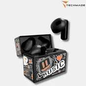 Techmade/brezžične ušesne slušalke/MUSIC/orange
