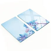 shumee Trpežne in elegantne steklene table z vzorcem tropskih orhidej 2x30x52 cm