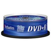 DVD+R 16X 4.7GB 25/1 CAKE VERBATIM