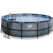 EXIT Toys Frame Pool O 488x122 cm - Stone Grey