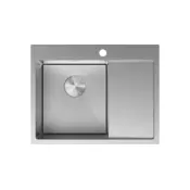 Mexen Exar jeklena pomivalno korito, enojno s pultom, levo, 620 x 480 mm, inox - 6431621005L-01