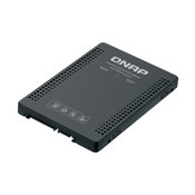 QNAP 2.5 SATA to dual M.2 2280 SATA drive adapter, hardware RAID 0/1, JBOD, Individual disk modes (QDA-A2MAR)