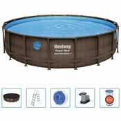 Greatstore Bestway Power Steel Pool z dodatki, 549x122 cm