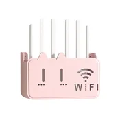 INF Stenska polica za WiFi usmerjevalnik – prezračevalni stenski nosilec z dvojnimi odprtinami za kable in povečano ploščo, primeren za večino mode, (5000296517)