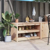 Zunanja kuhinjska omarica MEPPEL 106x55x64 cm trdna borovina