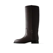 L37 HANDMADE SHOES Škornji RIDE INTO TOMORROW temno rjava