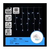 Aigostar - LED spoljni božicni lanac 100xLED/8 funkcija 8x0,4m IP44 hladna bela