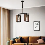 Opviq Luster Karo-73-02-L, 10x10x5cm, 61-86cm, IP20 Braon-crni