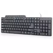 Gembird KB-UM-104, Compact multimedia keyboard, USB, US layout, black