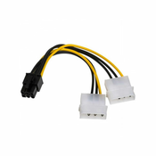 Adapter za napajanje VGA 6 pina 2 x Molex crno-žuti