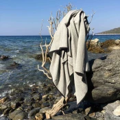 Lessentiel Maison Peškir za plažu 90x180cm Sivi