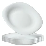 KADAX Komplet 6 belih desertnih krožnikov 21,5 cm za torte