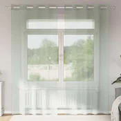 Voile zavjese s ušicama 2 kom svijetlosive 140x225 cm