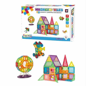 Magnetic Tiles Magnetski set za gradnju od 130 dijelova - Magnetne plocice