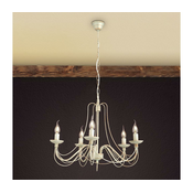 Orion LU 1531/5 - Luster na lancu VELA 5xE14/40W/230V precnik 60 cm bela/zlatna/patina