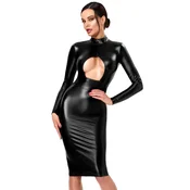 Noir Handmade F401 Dark Affair Midi Dress Black XS