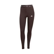 ADIDAS PERFORMANCE Športne hlače Stash temno rjava / bela
