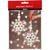 Mini ustvarjalni komplet Macrame snežinke