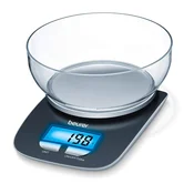 Beurer KS 25 kuhinjska tehtnica z 1,2l posodo, digitalna tehtnica s funkcijo vključenega tehtanja in 3kg nosilnostjo