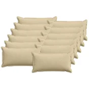 Vidaxl Prevleka za blazino 12 kos HOUTEN Siva zelena 40 x 80 cm