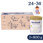 Kendamil Premium 4 HMO+, 2,4 kg (3× 800 g), kreativno pakiranje z darilom