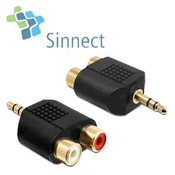 Sinnect Adapter audio 3,5 mm Stereo Jack na 2x RCA M/F/F (14.101)