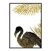 shumee PLAKAT ZA SLIKE V OKVIRJU 43x33 cm Flamingo Gold P701