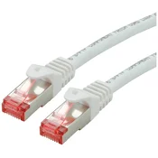 ROLINE Roline 21.15.2663 RJ45 omrežni kabel\, Patch kabel CAT 6 S/FTP 3.00 m bela\, črna 1 kos, (20419361)