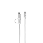 ER POWER Dvojni kabel USB-C C/L Mfi 200cm bela