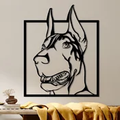 Wallity Zidna dekoracija Doberman, 44 x 54 cm, Crna