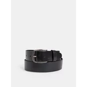 Jack&Jones Moški usnjeni pas JACPAUL 12111286 Black (Dolžina traku 80 cm)