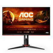 AOC Gaming monitor C27G2ZU 27/16:9/VA/1920x1080/1 ms/Zakrivljeni crni
