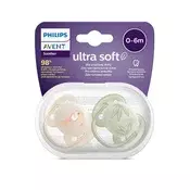 Philips Avent Varalica za bebe Ultra Soft 0-6m 2/1 bež i maslinasta