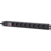 Intellinet PDU letva 19 1U Rackmount 8-Output, 2m, Black