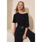 TRENDYOLMILLA Ženska bluza Twoss26Bz00097, Crna