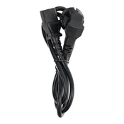 OEM Napajalni kabel za osebni računalnik/tiskalnik/monitor, 230 V, 16 A, 1 m, črn