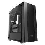 Ohišje BIT FORCE GHOST TG-1, MIDI, ATX, črno, bez napajalnika