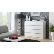 Topeshop M8 120 BIEL komoda s ladicama