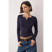 Trendyol ženska bluza Twoaw26Bz00140, mornarsko plava