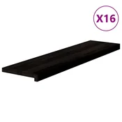 vidaXL vidaXL Podloge za stopnice 16 kosov rjave 100x30x2 cm trdna hrastovina, (21703696)