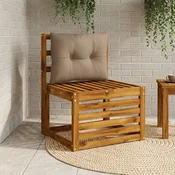 vidaXL Hrbtna blazina PUTTEN 100% poliester Taupe 50 x 40 x 10 cm