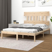 Greatstore Okvir za posteljo, masivni les, 140x190 cm