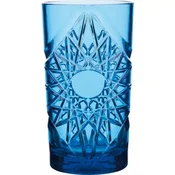 Polikarbonatni kozarec 470 ml, moder z dekorjem