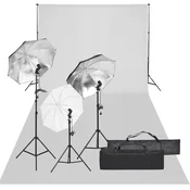 vidaXL Oprema za fotografski studio sa setom svjetala i pozadinom